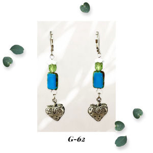 Czech Special Glass Strawberry Charm - Dangle Earrings